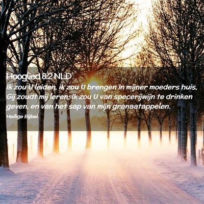 Picture 02 - Hooglied 8:2 NLD - Ik zou U leiden, ik zou U brengen in mijner - Bible Verse Picture