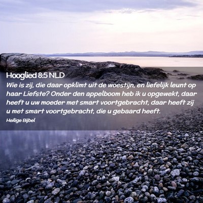 Picture 02 - Hooglied 8:5 NLD - Wie is zij, die daar opklimt uit de woestijn, en - Bible Verse Picture
