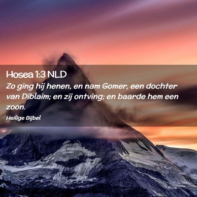 Picture 02 - Hosea 1:3 NLD - Zo ging hij henen, en nam Gomer, een dochter van - Bible Verse Picture