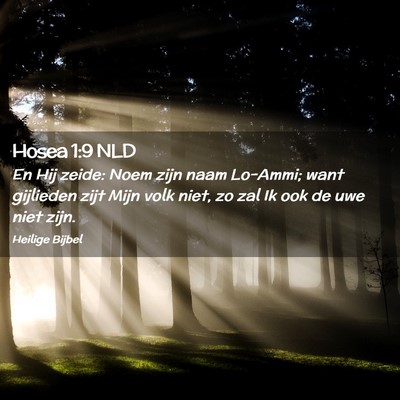 Picture 02 - Hosea 1:9 NLD - En Hij zeide: Noem zijn naam Lo-Ammi; want - Bible Verse Picture