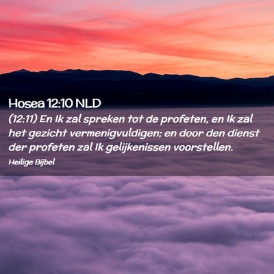 Picture 02 - Hosea 12:10 NLD - (12:11) En Ik zal spreken tot de profeten, en Ik - Bible Verse Picture