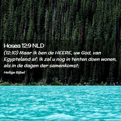 Picture 02 - Hosea 12:9 NLD - (12:10) Maar Ik ben de HEERE, uw God, van - Bible Verse Picture