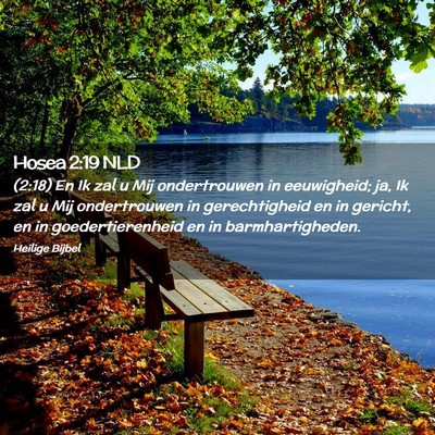 Picture 02 - Hosea 2:19 NLD - (2:18) En Ik zal u Mij ondertrouwen in - Bible Verse Picture