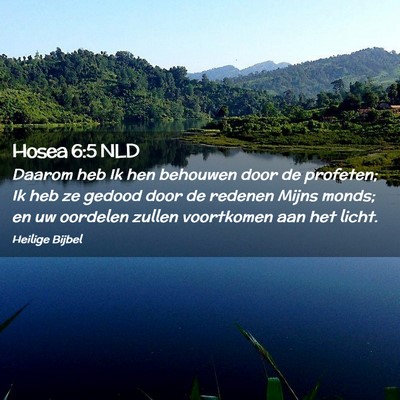 Picture 02 - Hosea 6:5 NLD - Daarom heb Ik hen behouwen door de profeten; Ik - Bible Verse Picture