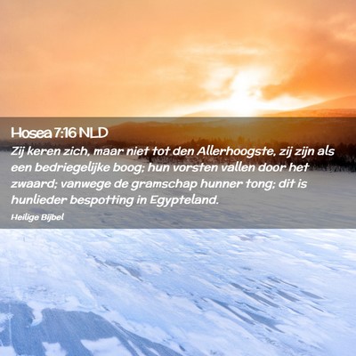 Picture 02 - Hosea 7:16 NLD - Zij keren zich, maar niet tot den Allerhoogste, - Bible Verse Picture