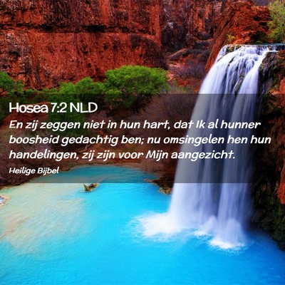Picture 02 - Hosea 7:2 NLD - En zij zeggen niet in hun hart, dat Ik al hunner - Bible Verse Picture