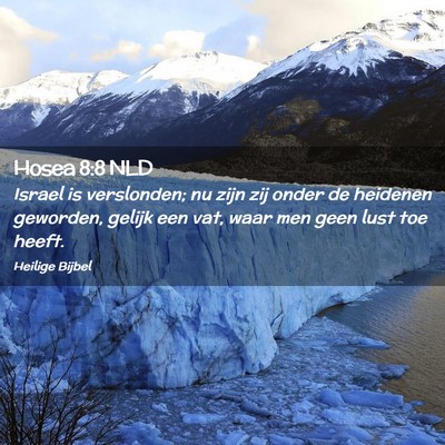 Picture 02 - Hosea 8:8 NLD - Israel is verslonden; nu zijn zij onder de - Bible Verse Picture