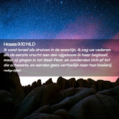 Picture 02 - Hosea 9:10 NLD - Ik vond Israel als druiven in de woestijn, Ik zag - Bible Verse Picture