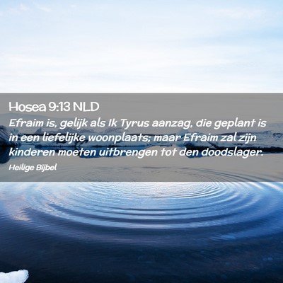 Picture 02 - Hosea 9:13 NLD - Efraim is, gelijk als Ik Tyrus aanzag, die - Bible Verse Picture