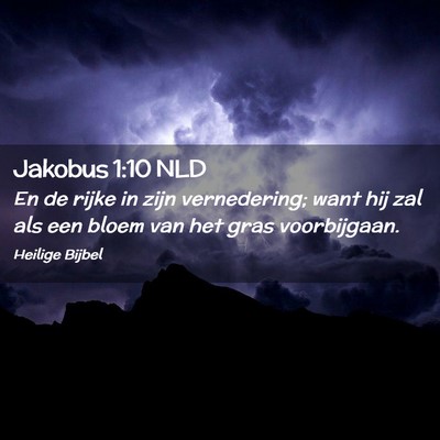 Picture 02 - Jakobus 1:10 NLD - En de rijke in zijn vernedering; want hij zal als - Bible Verse Picture