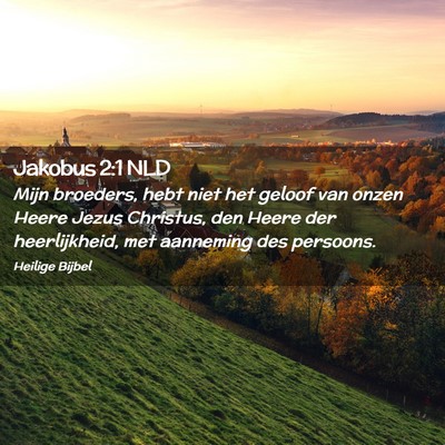 Picture 02 - Jakobus 2:1 NLD - Mijn broeders, hebt niet het geloof van onzen - Bible Verse Picture