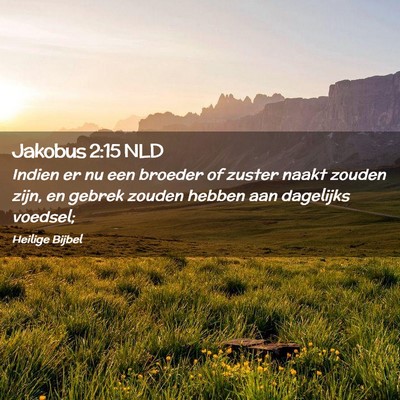 Picture 02 - Jakobus 2:15 NLD - Indien er nu een broeder of zuster naakt zouden - Bible Verse Picture