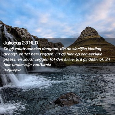 Picture 02 - Jakobus 2:3 NLD - En gij zoudt aanzien dengene, die de sierlijke - Bible Verse Picture