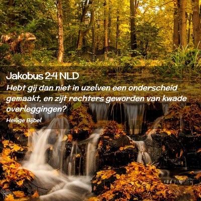 Picture 02 - Jakobus 2:4 NLD - Hebt gij dan niet in uzelven een onderscheid - Bible Verse Picture