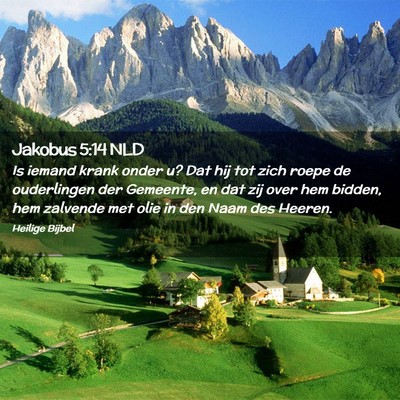 Picture 02 - Jakobus 5:14 NLD - Is iemand krank onder u? Dat hij tot zich roepe - Bible Verse Picture