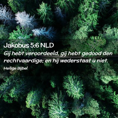 Picture 02 - Jakobus 5:6 NLD - Gij hebt veroordeeld, gij hebt gedood den - Bible Verse Picture