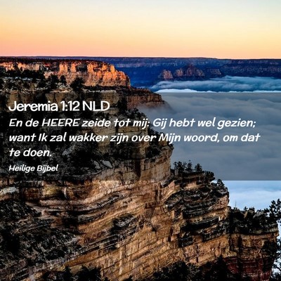 Picture 02 - Jeremia 1:12 NLD - En de HEERE zeide tot mij: Gij hebt wel gezien; - Bible Verse Picture