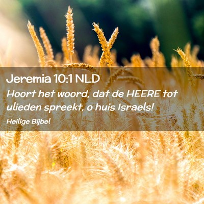 Picture 02 - Jeremia 10:1 NLD - Hoort het woord, dat de HEERE tot ulieden - Bible Verse Picture