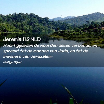 Picture 02 - Jeremia 11:2 NLD - Hoort gijlieden de woorden dezes verbonds, en - Bible Verse Picture