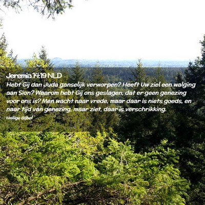 Picture 02 - Jeremia 14:19 NLD - Hebt Gij dan Juda ganselijk verworpen? Heeft Uw - Bible Verse Picture
