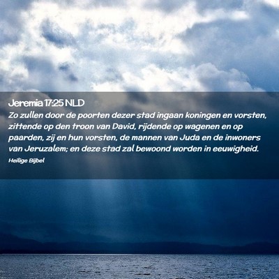 Picture 02 - Jeremia 17:25 NLD - Zo zullen door de poorten dezer stad ingaan - Bible Verse Picture