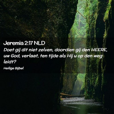 Picture 02 - Jeremia 2:17 NLD - Doet gij dit niet zelven, doordien gij den HEERE, - Bible Verse Picture
