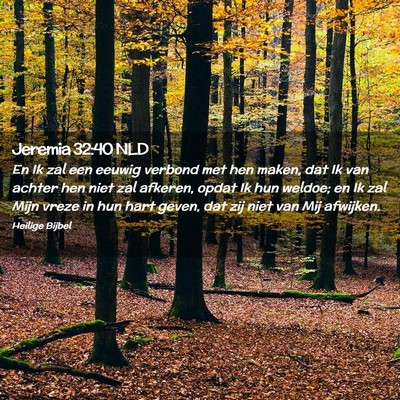 Picture 02 - Jeremia 32:40 NLD - En Ik zal een eeuwig verbond met hen maken, dat - Bible Verse Picture