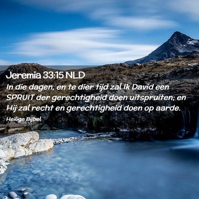 Picture 02 - Jeremia 33:15 NLD - In die dagen, en te dier tijd zal Ik David een - Bible Verse Picture