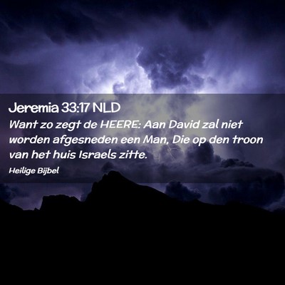 Picture 02 - Jeremia 33:17 NLD - Want zo zegt de HEERE: Aan David zal niet worden - Bible Verse Picture