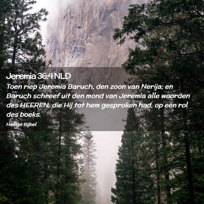 Picture 02 - Jeremia 36:4 NLD - Toen riep Jeremia Baruch, den zoon van Nerija; en - Bible Verse Picture