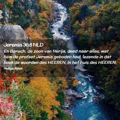 Picture 02 - Jeremia 36:8 NLD - En Baruch, de zoon van Nerija, deed naar alles, - Bible Verse Picture