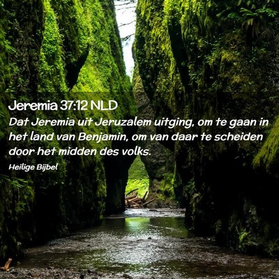Picture 02 - Jeremia 37:12 NLD - Dat Jeremia uit Jeruzalem uitging, om te gaan in - Bible Verse Picture