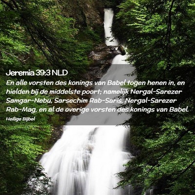 Picture 02 - Jeremia 39:3 NLD - En alle vorsten des konings van Babel togen henen - Bible Verse Picture