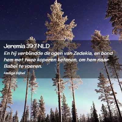 Picture 02 - Jeremia 39:7 NLD - En hij verblindde de ogen van Zedekia, en bond - Bible Verse Picture