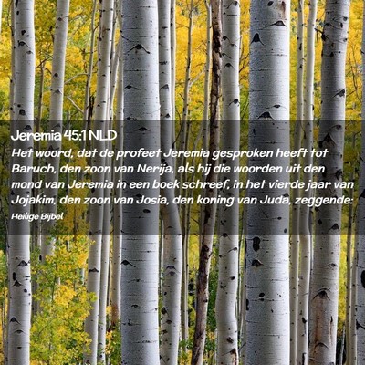 Picture 02 - Jeremia 45:1 NLD - Het woord, dat de profeet Jeremia gesproken heeft - Bible Verse Picture