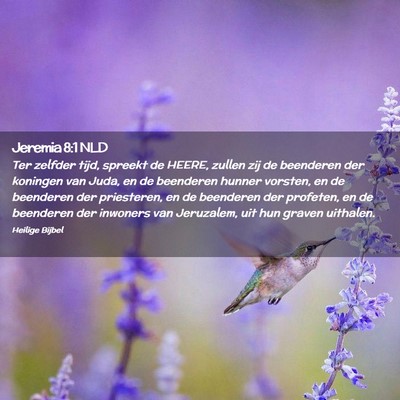 Picture 02 - Jeremia 8:1 NLD - Ter zelfder tijd, spreekt de HEERE, zullen zij de - Bible Verse Picture