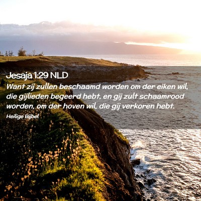 Picture 02 - Jesaja 1:29 NLD - Want zij zullen beschaamd worden om der eiken - Bible Verse Picture