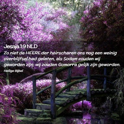 Picture 02 - Jesaja 1:9 NLD - Zo niet de HEERE der heirscharen ons nog een - Bible Verse Picture