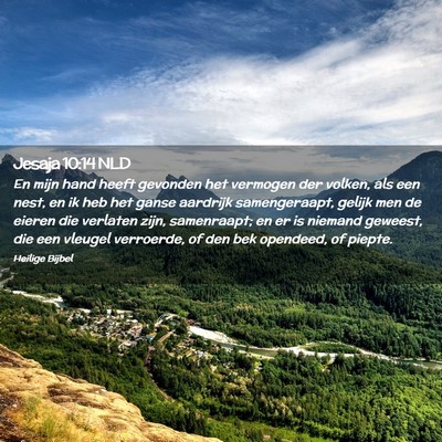 Picture 02 - Jesaja 10:14 NLD - En mijn hand heeft gevonden het vermogen der - Bible Verse Picture
