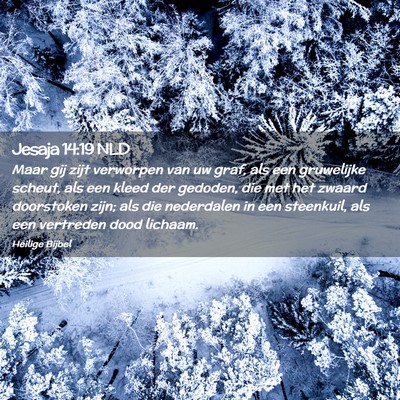 Picture 02 - Jesaja 14:19 NLD - Maar gij zijt verworpen van uw graf, als een - Bible Verse Picture