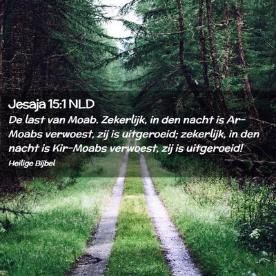 Picture 02 - Jesaja 15:1 NLD - De last van Moab. Zekerlijk, in den nacht is - Bible Verse Picture