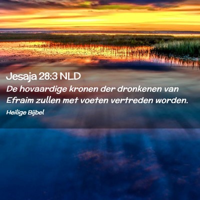 Picture 02 - Jesaja 28:3 NLD - De hovaardige kronen der dronkenen van Efraim - Bible Verse Picture