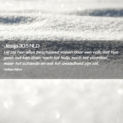 Picture 02 - Jesaja 30:5 NLD - Hij zal hen allen beschaamd maken door een volk, - Bible Verse Picture