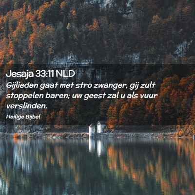 Picture 02 - Jesaja 33:11 NLD - Gijlieden gaat met stro zwanger, gij zult - Bible Verse Picture