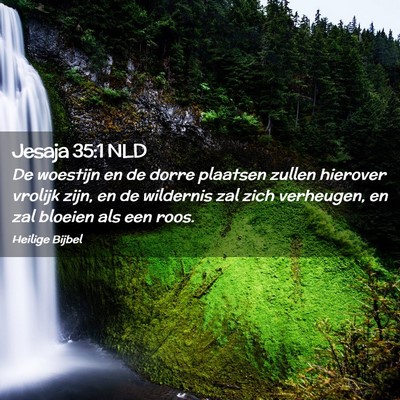 Picture 02 - Jesaja 35:1 NLD - De woestijn en de dorre plaatsen zullen hierover - Bible Verse Picture