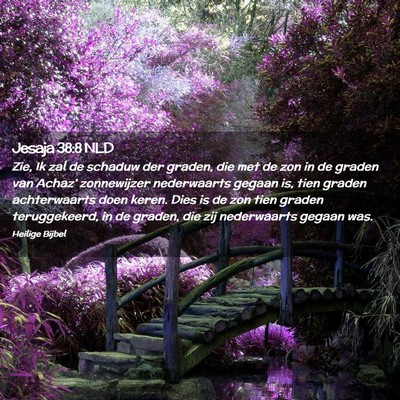 Picture 02 - Jesaja 38:8 NLD - Zie, Ik zal de schaduw der graden, die met de zon - Bible Verse Picture
