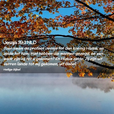Picture 02 - Jesaja 39:3 NLD - Toen kwam de profeet Jesaja tot den koning - Bible Verse Picture