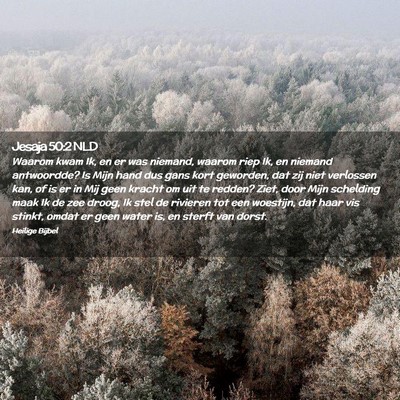 Picture 02 - Jesaja 50:2 NLD - Waarom kwam Ik, en er was niemand, waarom riep - Bible Verse Picture