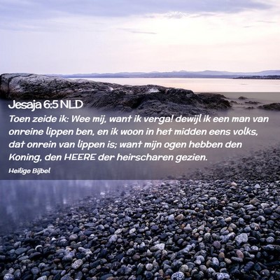 Picture 02 - Jesaja 6:5 NLD - Toen zeide ik: Wee mij, want ik verga! dewijl ik - Bible Verse Picture