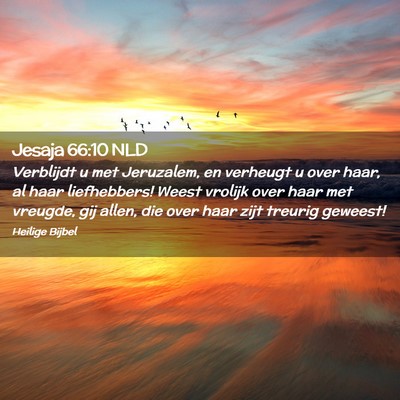 Picture 02 - Jesaja 66:10 NLD - Verblijdt u met Jeruzalem, en verheugt u over - Bible Verse Picture
